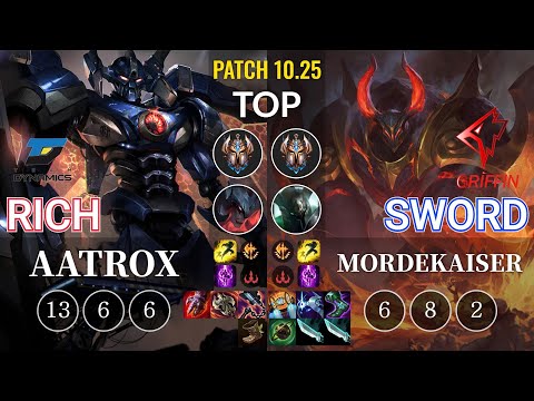 DYN Rich Aatrox vs GRF Sword Mordekaiser Top - KR Patch 10.25