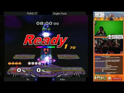 PWNS 27 - Melee - Pools - Kaho (Sheik) vs Sin (Jigglypuff)
