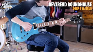 Video thumbnail for No Talking...Just Tones | Reverend Roundhouse - Deep Sea Blue by Peach Guitars