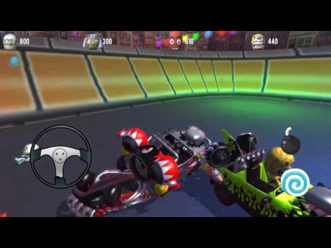 Bumper car crazy steeringwheel Video