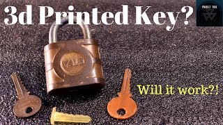 3d Printed Key? Functional 3d Printed Replacement Key...Will it Work?