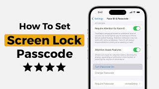How to Set Lockscreen passcode on iPhone | Apple info