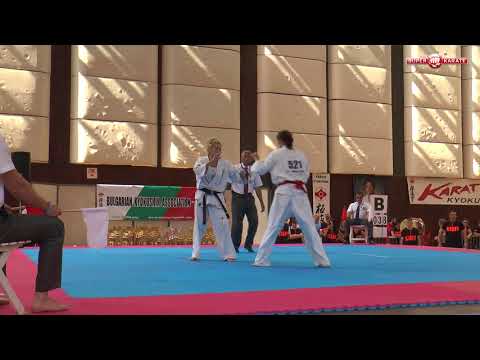 Kseniia Zasorina vs. Maria Jasko. 32 European Weight Category Karate Championships