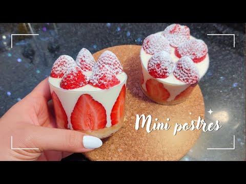 Como hacer mini postres de fresa