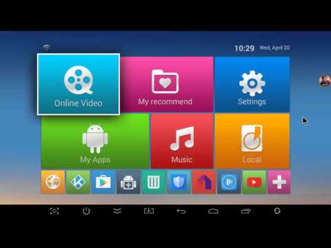 Status Bar on the bottom screen of the M8S Android TV Box