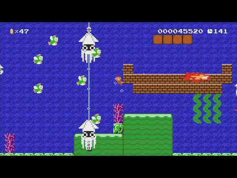 Schools of Fish Redone by TommyCM08 - Super Mario Maker - No Commentary 1bq