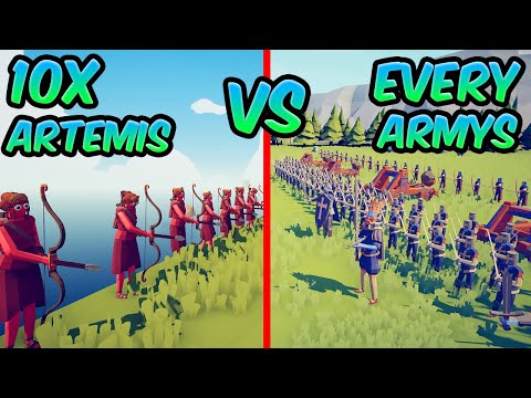 10x ARTEMIS vs EVERY ARMY⚔️😱😱| TABS - Totally Accurate Battle Simulator
