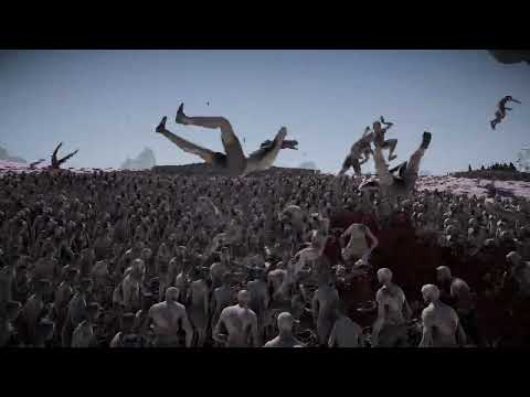 1 MILLION Zombies Vs 100 Chuck Norris UEBS 4 K HDR,  FLYING ZOMBIES