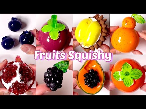 과일 🫐🥭🍐🍇🌳🍊🍎🍊 말랑이 모아보기   DIY Fruits Squishy with Nano Tape Series! 🔵Part3🔵