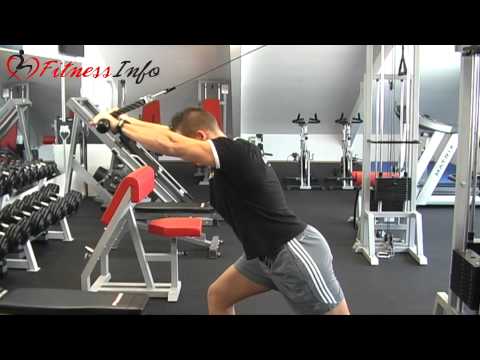 Bent-over triceps extension with rope attachment