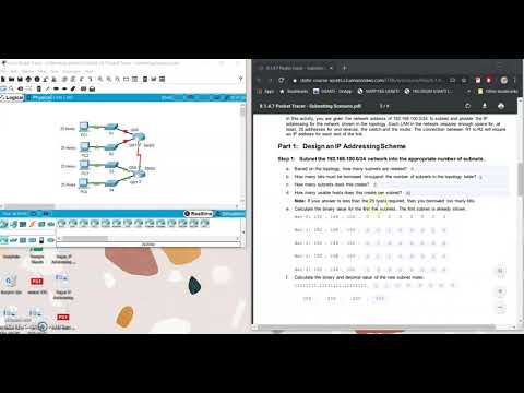 8.1.4.7Packet Tracer - Subnetting Scenario Answer