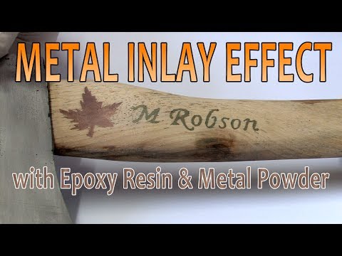 Metal Inlay Effect with Epoxy Resin and metal Powder