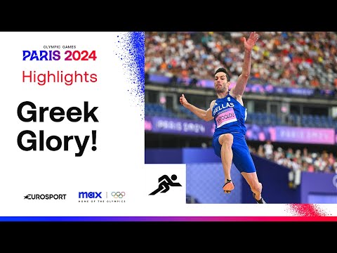 Greece's Miltiadis Tentoglou retains his Olympic title in the men's long jump 🇬🇷 | #Paris2024