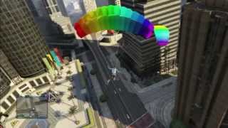 GRAND THEFT AUTO V - ONLINE gameplay- Parachute fail