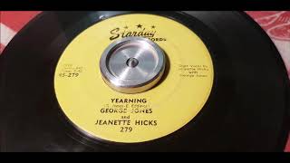 George Jones &amp; Jeanette Hicks - Yearning - 1957 Country - STARDAY 279