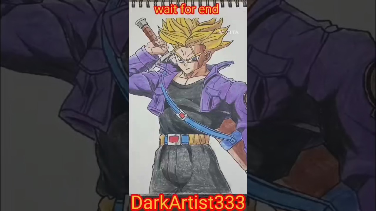 making future trunks in super saiyan from #viral #trending #art #drawing #short feed #DarkArtist333
