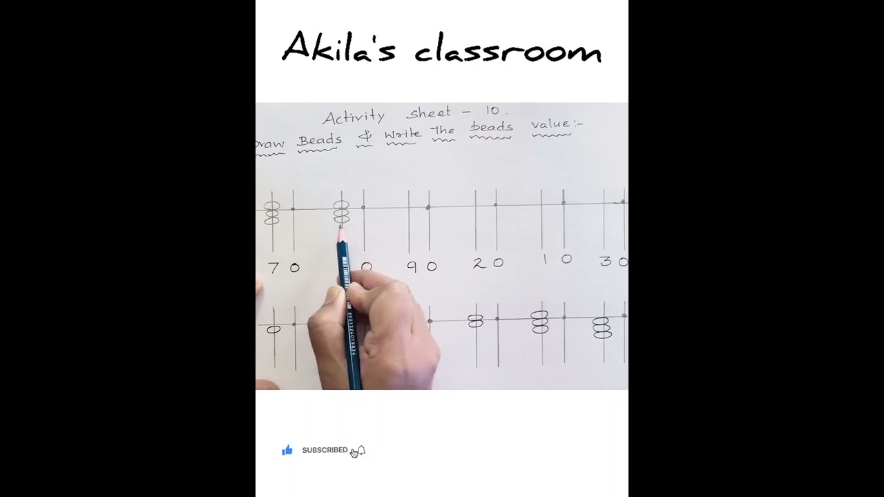 Abacus Activity Sheet  - 10 | abacus level 1 activity sheets | In tamil