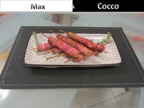 Spiedini di Salsiccia e Bacon al forno