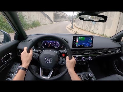 2022 Honda Civic Sport Touring Manual Hatchback - POV Test Drive (Binaural Audio)