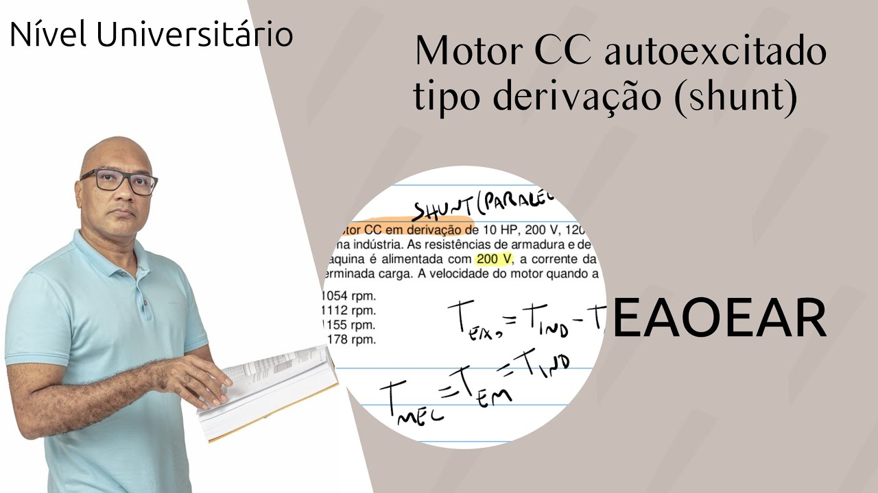 Motor CC autoexcitado tipo derivação (excitação shunt ou paralela) (EAOEAR)
