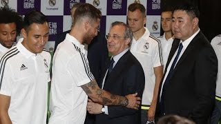 Primer acercamiento público entre Florentino y Ramos despues de la polemica renovacion ◉ Real Madrid