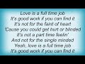 Billy Joe Royal - Love Is A Fulltime Job Lyrics
