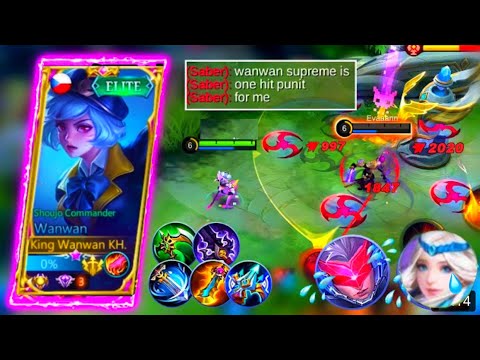 WANWAN JUNGLE HOW TO COUNTER SABER USING WANWAN - BEST ITEM BUILD - NO MORE...