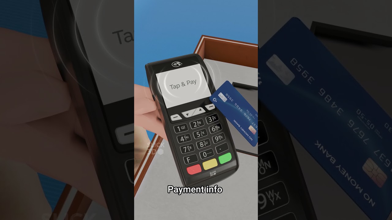 How Tap and Pay works 🤔😮 #shorts #3d #animation #creditcard #slick3d #informative #education #tech