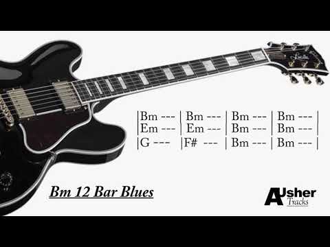 BB Blues B Minor 12 Bar | Guitar Jam Track