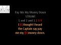 Pay Me My Money Down by Bruce Springsteen guitar play along.
