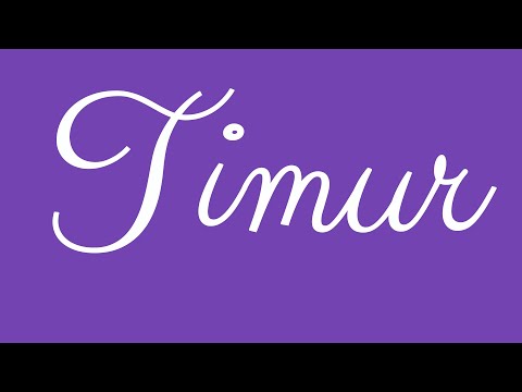 Learn how to Sign the Name Timur Stylishly in Cursive Writing