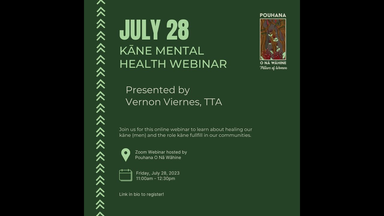 Kāne Mental Health Webinar