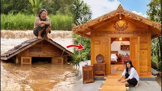 After the devastating flood, the girl built a wooden house in just 315 days.| by @LyMaiFarmer MQDEFAULT Thumbnail