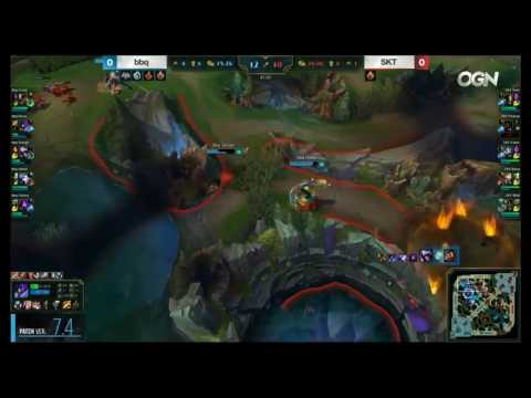 BBQ VS SKT 2017 LCK Spring - Heroic Baron Steal By Peanut