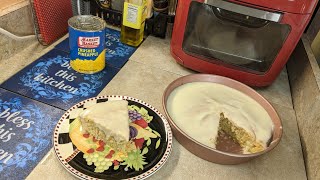 Air Fryer Easy Banana, Pineapple Pound Cake And Frosting Recipe