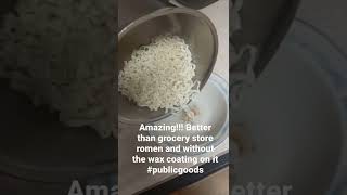 public goods short.. ramen noodles