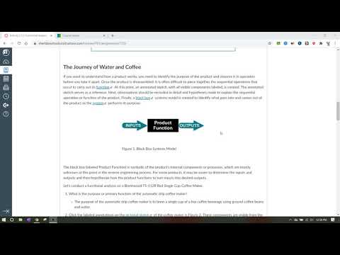 IED 2.2.3 -  Functional Analysis - Coffee Maker
