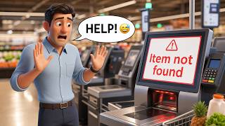 🛒 How to Use Self-Checkout at an American Store | Slow and Easy English Story for Beginners