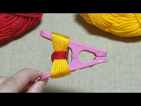 Awesome Flower Craft Ideas with Woolen - Hand Embroidery Trick - Sewing Hack - Easy Flower Making