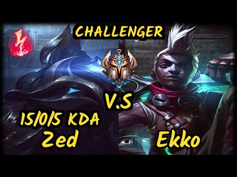 HL Cariok (ZED) vs EKKO - 15/0/5 KDA MID CHALLENGER GAMEPLAY - BR