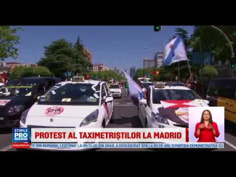 Greva taximetristilor din Madrid