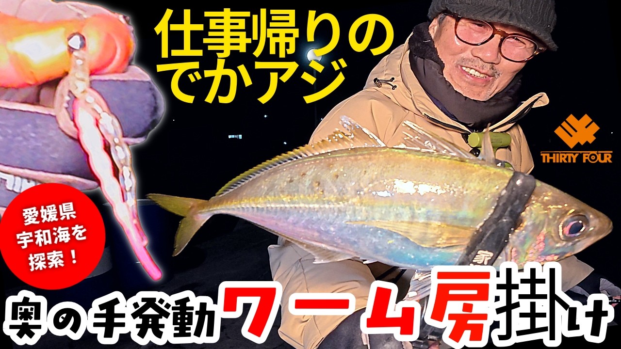 乗っ込みでかアジ攻略／尺アジ連発パターン発見【愛媛県宇和海】 #家邊克己 #サーティフォー