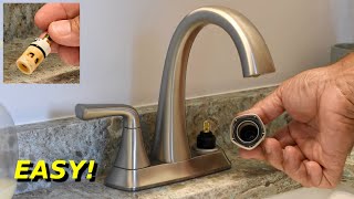 How To Fix A Bathroom Faucet That's (HARD TO TURN) On & Off ~ EASY!