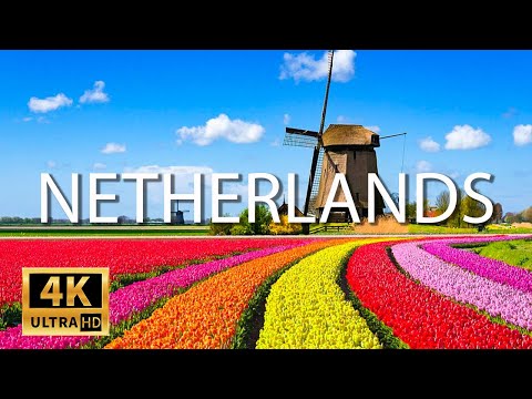 FLYING OVER NETHERLANDS (4K UHD) - Relaxing Music With Beautiful Nature Videos - 4K UltraHD video