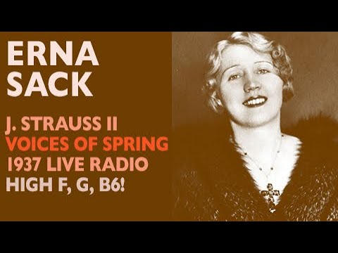 Glass Shatterers! Erna Sack - J. Strauss II: Voices of Spring, 1937 Live, High F6, G6, B6