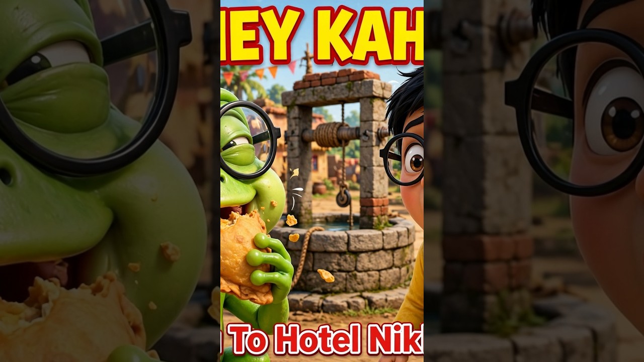 Golu ka samosa Mendhak kha gaya 🤣 chatni kaha hai? funny cartoon story #comedy ##trends #viral video