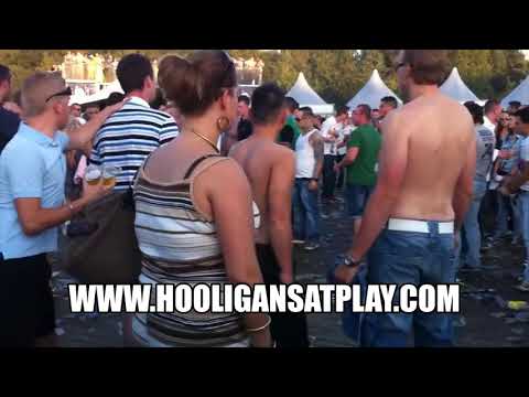 Hooligans fight at Decibel Outdoor festival 2011 Netherlands