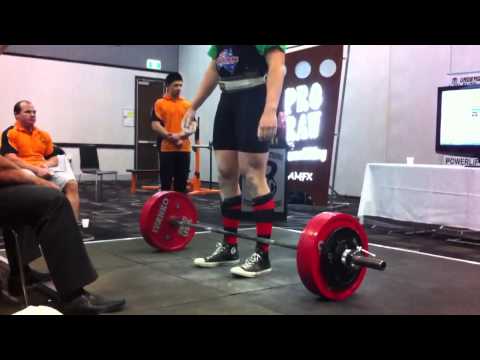 Dan "shanks" Deadlift Attempt 1 - 250kg @ 115.1kg - 2012 GPC Australian Powerlifting Nationals