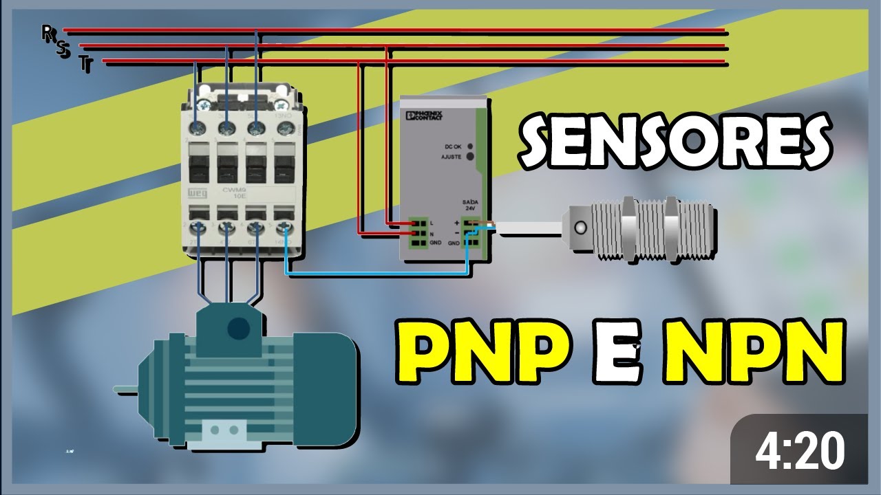 Como instalar sensores PNP e NPN