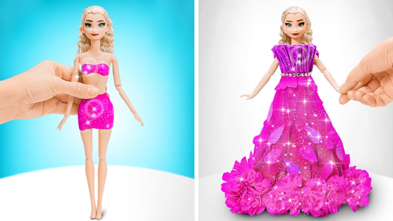 From Old Boring Doll To Incredible Princess 🎀 Tiny & Cute Crafts by Slick Slime Sam's Maker World